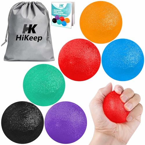 Stress Balls for Adults - 6 Pack Grip Strength Trainer