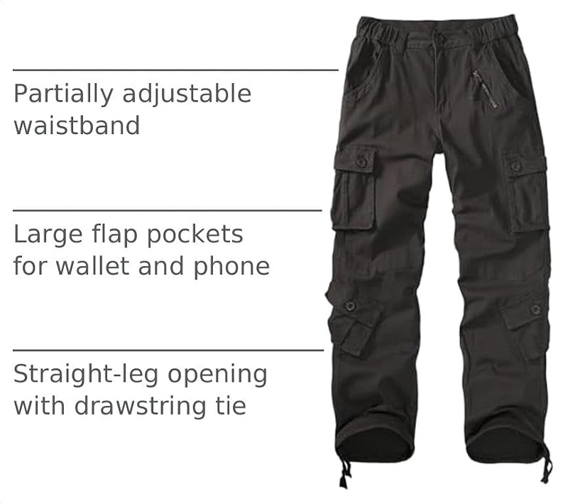 Women's Cargo Pants Quick Dry Military Camo Work Pants with Pockets