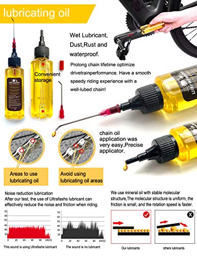 Bicycle Cleaning Kit - 7-Piece Chain Maintenance Set with Degreaser & Lubricant