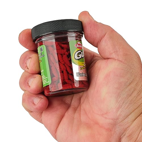 Gulp! Alive! Waxies Fishing Soft Bait - Red Wiggler 1/2"