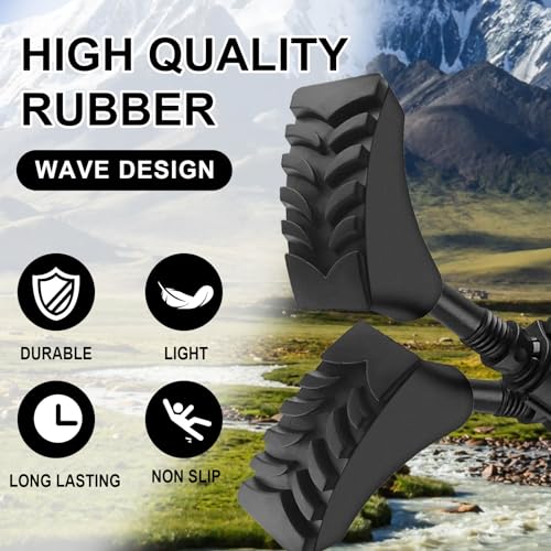 6 Pcs Replacement Cane Tips - Anti-Slip Hiking Pole Shoes