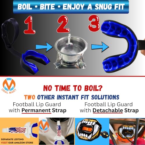 Youth Strapped Sports Mouth Guard for Football, Hockey, Lacrosse