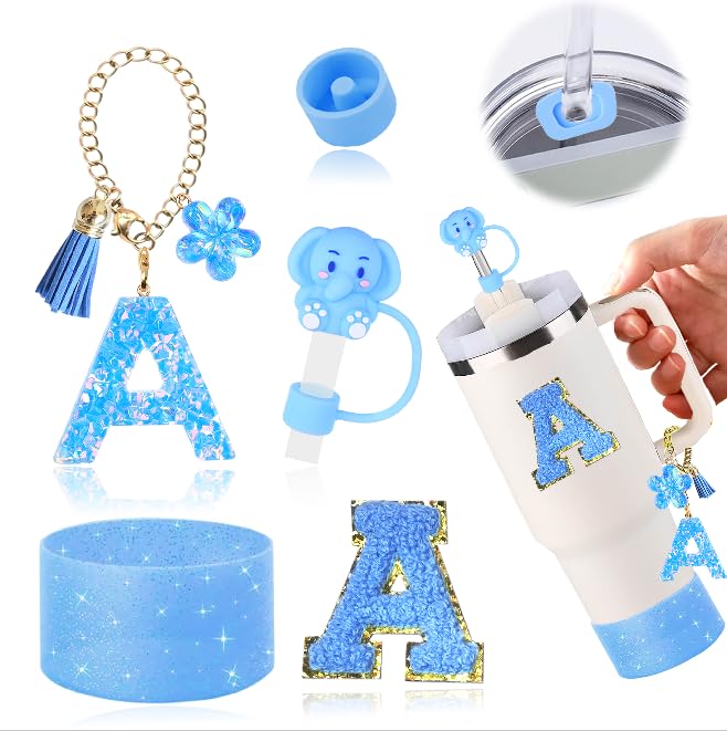 Stanley Tumbler Accessories Set - 30 oz & 40 oz, Blue Charms & Cap