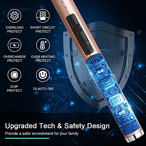 Rechargeable Electric Candle Lighter - Arc Plasma Windproof - Gold