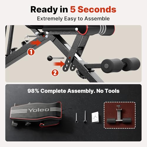 Adjustable Weight Bench with 84 Positions, Foldable Gym Bench