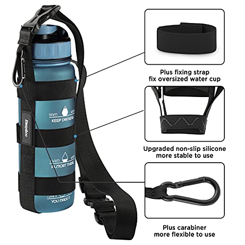 Universal Water Bottle Holder Sling with Carabiner - Fits 12-40 oz Bottles