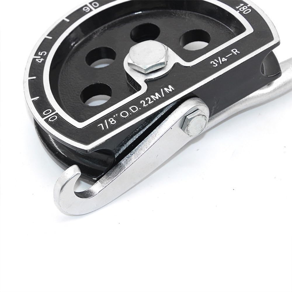 7/8" OD Tube Bender, Lever Type Manual Pipe Bender, Heavy Duty HVAC Soft Copper Tubing Bender, for Aluminum Thin Stainless Steel, 0-180° Bending Angle