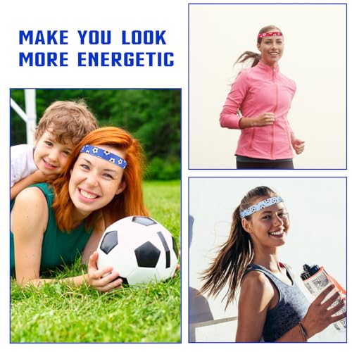 Adjustable Non-Slip Soccer Headbands - 5 Colors Set