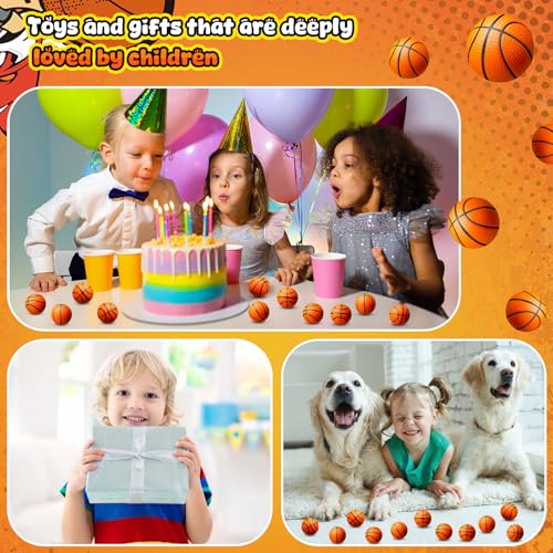 Mini Basketball and Soccer Balls 200 Pcs 1.2 Inch Foam Sports Balls for Kids & Parties - Basketball Variation