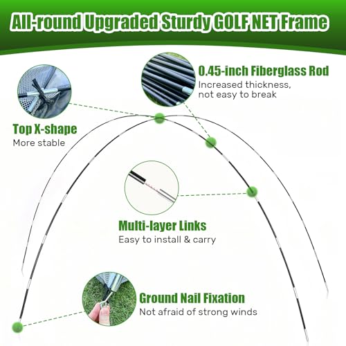 Golf Net with Practice Mat - 10x7FT Hitting Aid for Backyard Training