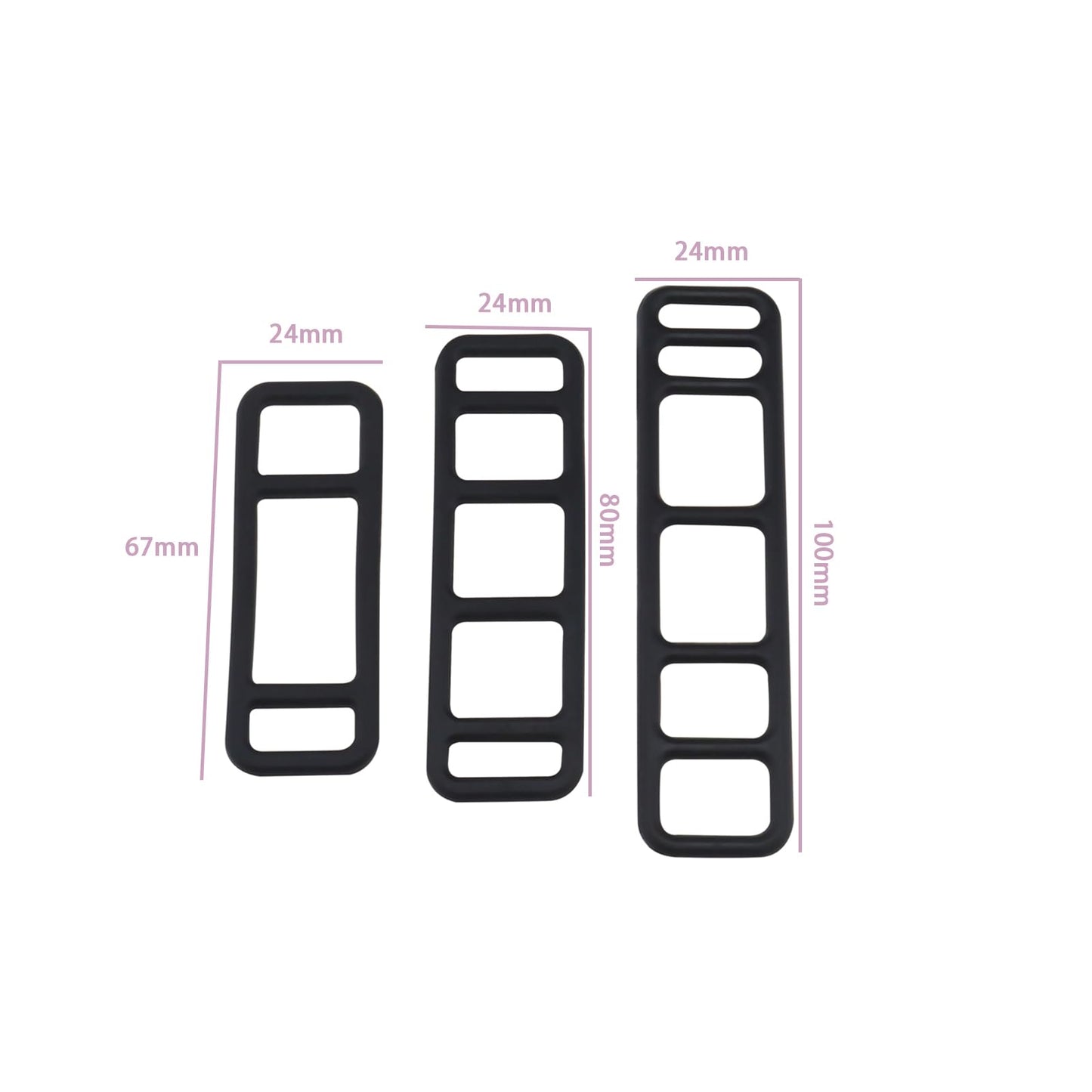 LT Easiyl 12pcs Bicycle Black Stretchable Silicone Strap Bike Fixed Silicone Strap for Bicycle Headlights Taillights Car Driving Recorders