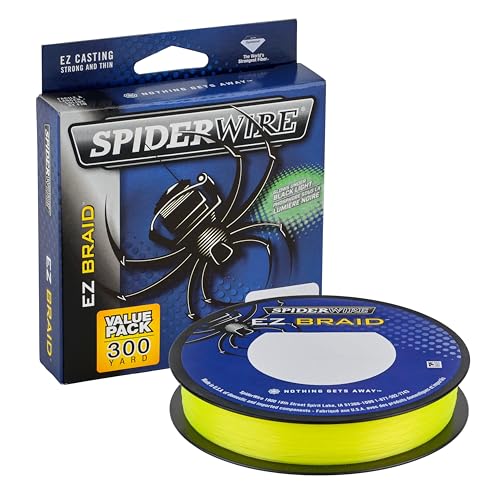 Spiderwire 30lb 300yd Hi-Vis Yellow Fishing Line - Strong, Thin, Sensitive