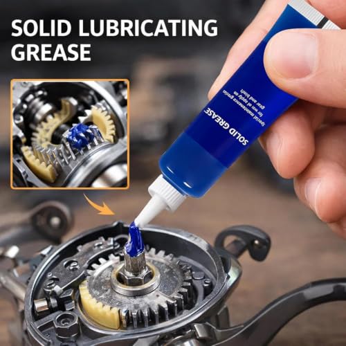 Fishing Reel Oil and Grease Kit - 1.35oz Portable Set - 2