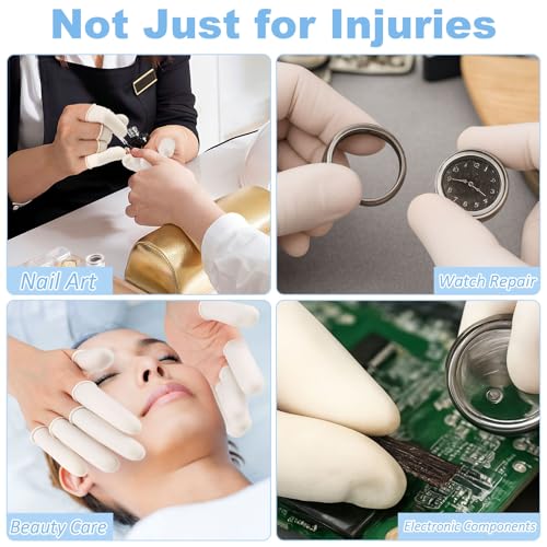 Medium Disposable Finger Cots - Latex Finger Protectors