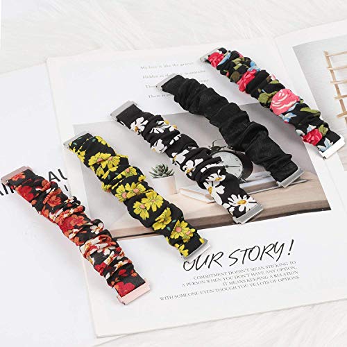 Scrunchie Bands for Fitbit Versa - Cute Elastic Fabric Strap