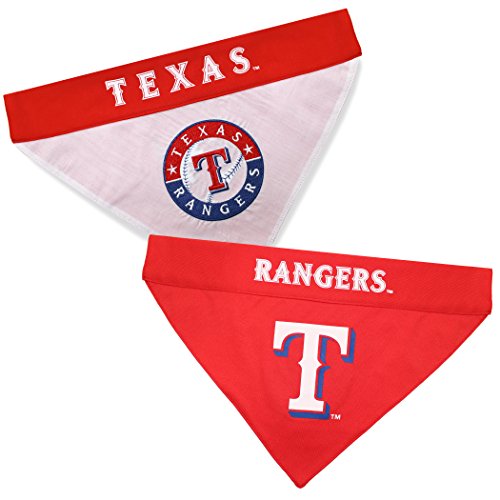 MLB Dog Bandana - Texas Rangers Reversible Pet Bandana, Small/Medium
