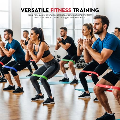 Loop Resistance Bands Set of 5 - Natural Latex Exercise Bands for Training