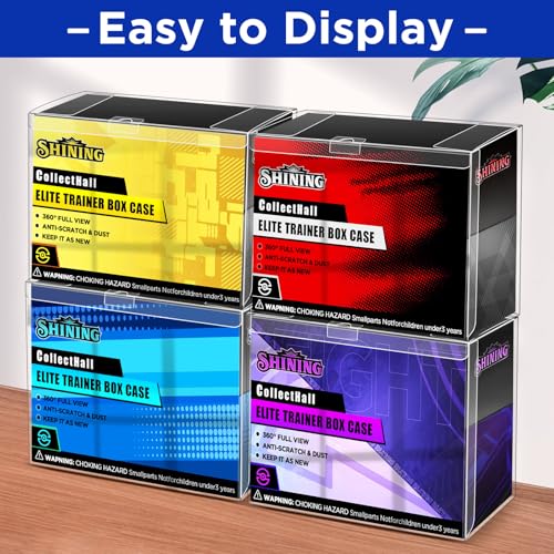 Elite Trainer Box Protector Case - 4 Pack, Transparent Storage