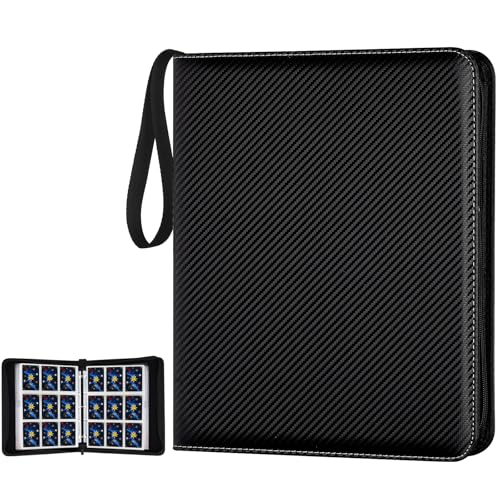 900-Card Trading Card Binder with Zipper Closure & Top-Loading Pages