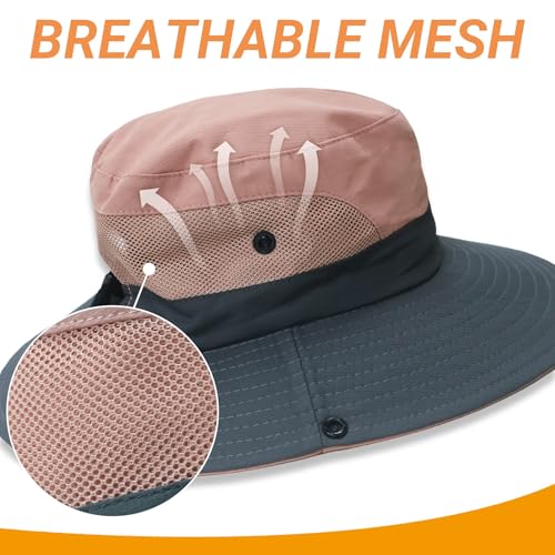 Wide Brim Sun Hat for Women & Men - UPF 50+ Bucket Hat - Beige