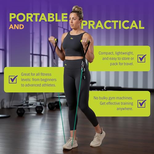 Adjustable Resistance Band System - 450 lbs Home Gym Kit