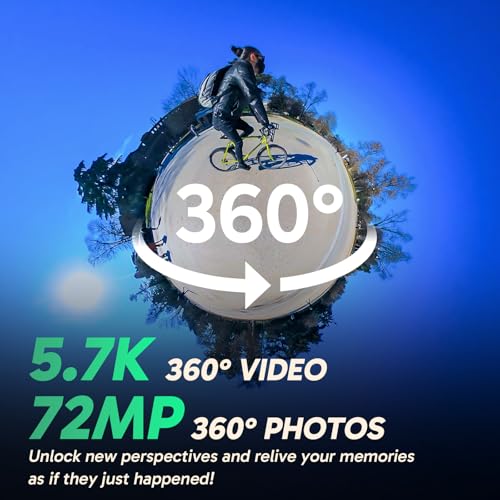 5.7K 360 Action Camera - Standard Combo with AI Tracking
