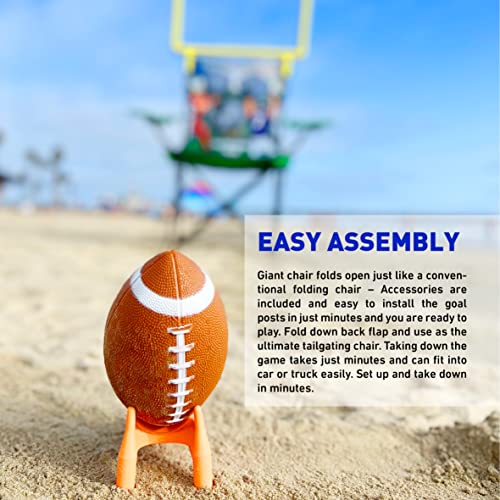 XXL Giant Football Toss Game & Tailgating Chair Combo - 8’ Tall