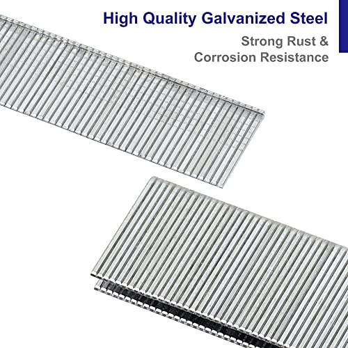 HW HAMWOO 18 Gauge 1800PCS,1/4" Narrow Crown Staples (1/2"- 400; 3/4"- 400; 1"- 400) and Brad Nails (5/8"-300,3/4"-300), Suitable for Most Brand of 18 Gauge Stapler