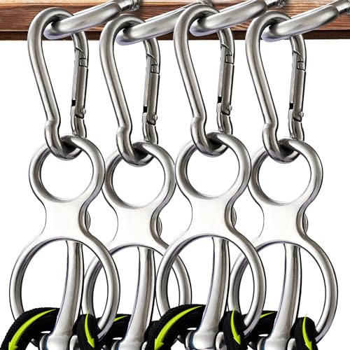 4-Pack Magnetic Horse Tie Rings Humane Safe Tying Retracting Stress Relief