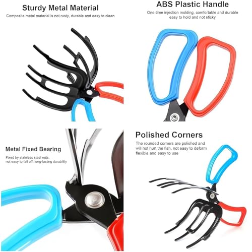 2Packs Fish Lip Grippers - 3 Claw Fishing Pliers Catch & Release Control