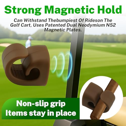Magnetic Cigar Holder for Golf Cart - Adjustable Silicone Design