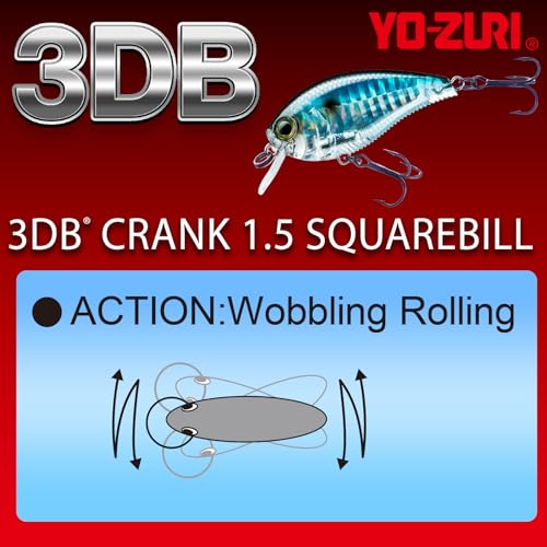 Yo-Zuri 3DB 1.5 Squarebill Crankbait - Natural Bluegill, 2-3/8 Inch