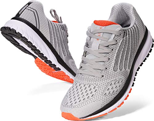 Joomra Whitin Men's Supportive Cushioned Athletic Running Shoes Light Grey 10