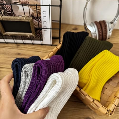 Retro Striped Cotton Socks - Soft & Breathable Sporty Crew Socks - Style 06