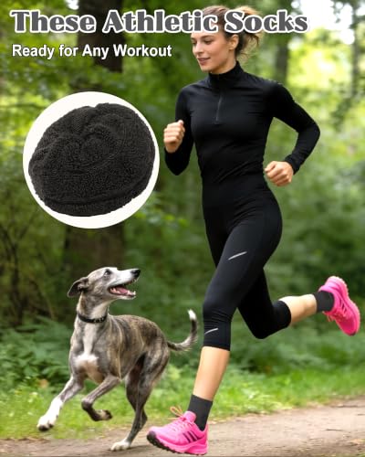 Quarter Hiking Socks for Women - Ankle Compression Socks, Satin Black