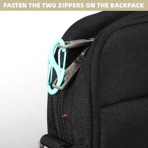 20 Pcs Mini Alloy Carabiner Clips - Dual Opening Keychain Hooks