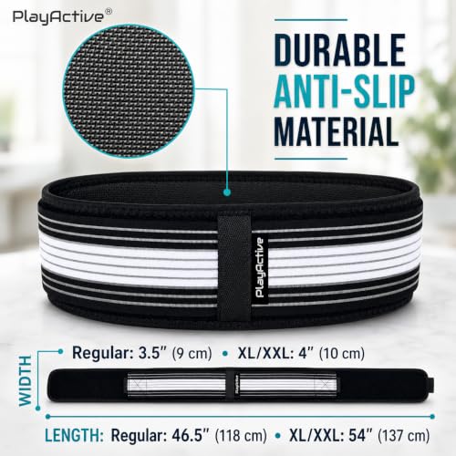 PlayActive Sacroiliac SI Joint Hip Belt - Regular Black, Support for Sciatica & Lower Back Pain
