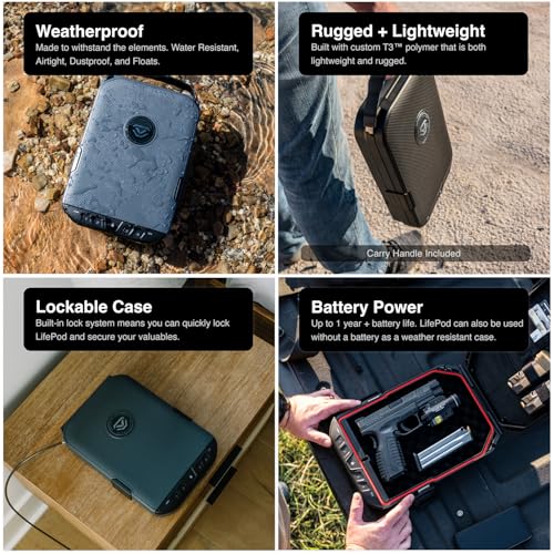 Biometric Lockable Portable Travel Pistol Safe - LifePod 20