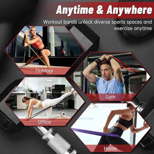 4-Level Resistance Bands Set for Full-Body Workout - Multicolor