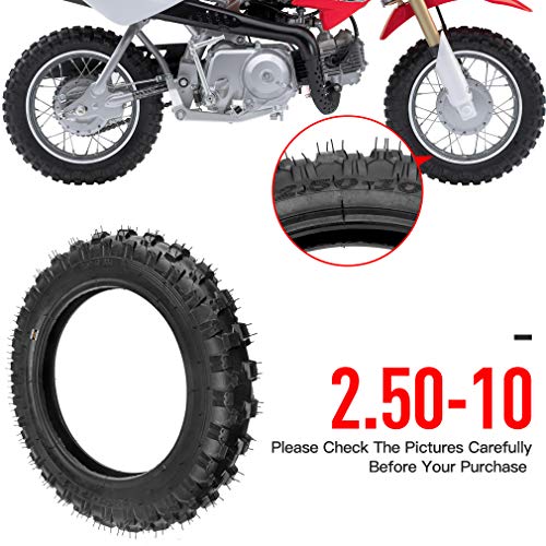 HIAORS 2.5-10 Off-Road Dirt Bike Tire & Inner Tube Set for Mini MX Bikes