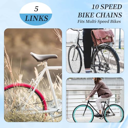 10-Speed Bicycle Chain Missing Link Connectors - 5 Pairs