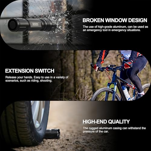 Feyachi 1500 Lumen LED Tactical Flashlight Rechargeable IPX7 Protection 4 Modes Weapon Light Picatinny Rail Flashlight Included with Pressure Switch