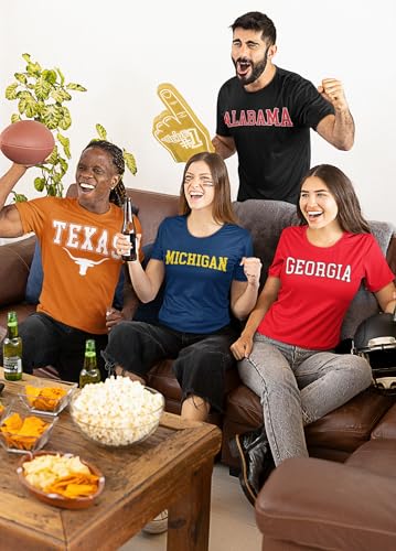 Texas Orange State T-Shirt - Bold Sport Letters Tee, X-Large