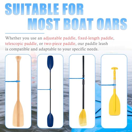 Kayak Paddle Leash - Stretchable Tether Strap with Hook