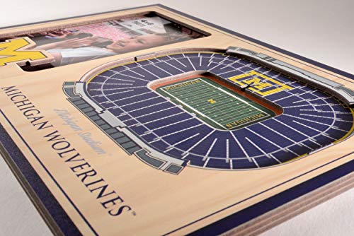 3D Stadium Picture Frame - Michigan Wolverines - 12" x 8"