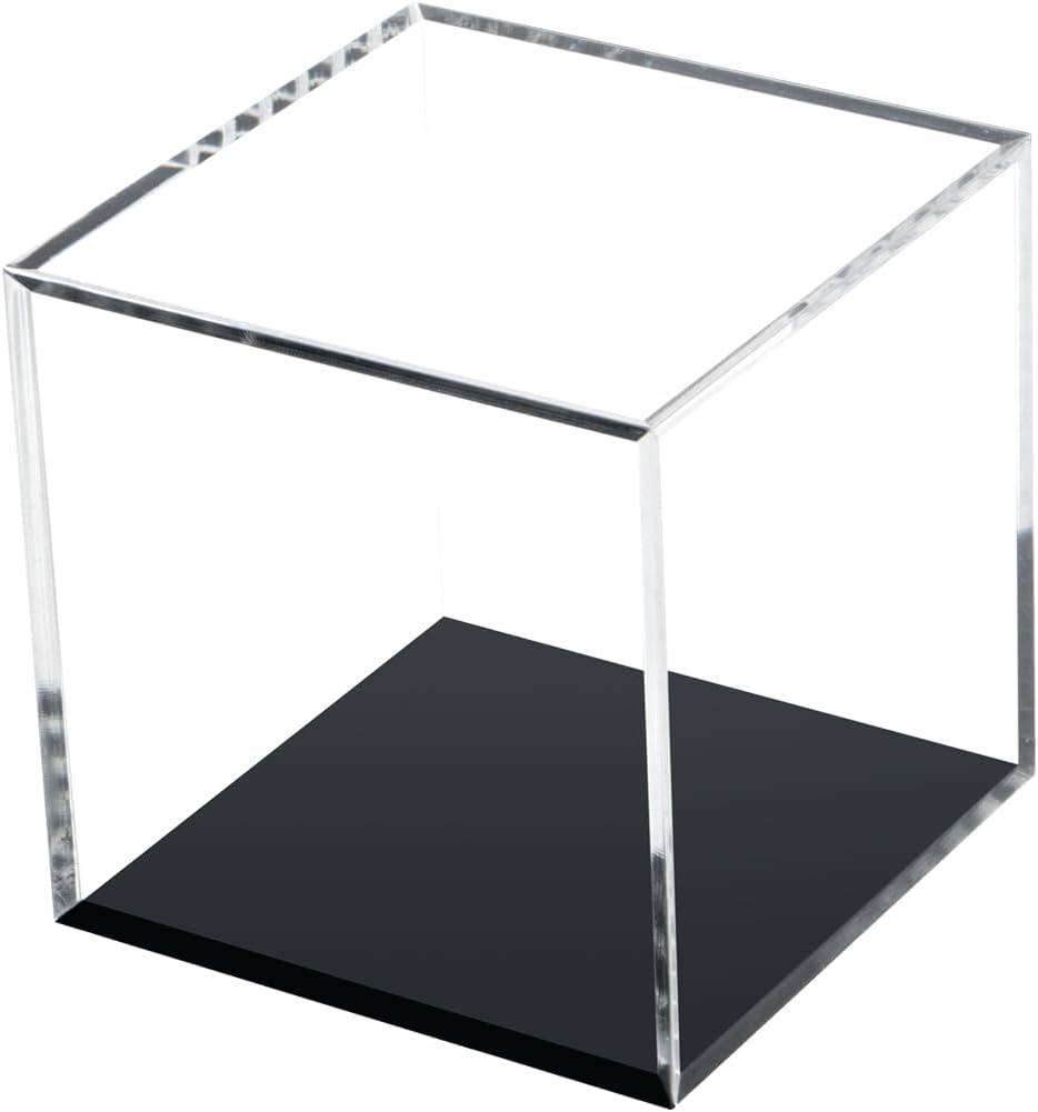 Skiennix Clear Acrylic Display Box - Dustproof Storage Organizer for Collectibles | 3x3 Inch