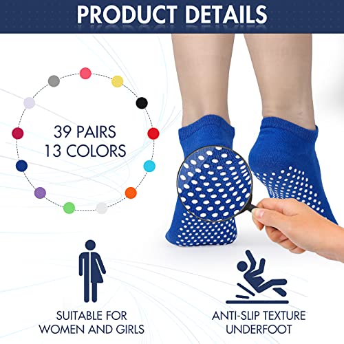 Hercicy Non-Slip Skid Socks 39 Pairs Bright Color / Class - Durable Grip