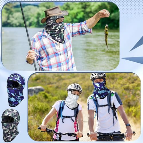 Geyoga 12 Pcs Summer Breathable UV Sun Mask for Men Women - Cooling Balaclava, Helmet Liner, Motorcycle & Fishing Gear (Mixed/Classic)