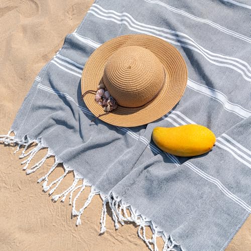 Turkish Beach Towel - 36"x71" Quick Dry Sand-Free - Pink