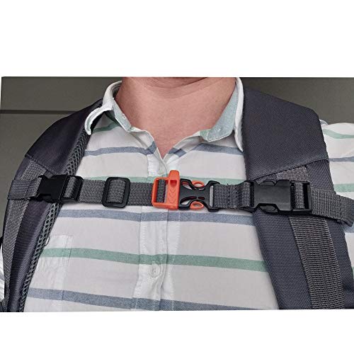 Universal Backpack Sternum Strap - Adjustable Nylon Chest Belt - Wolf Grey